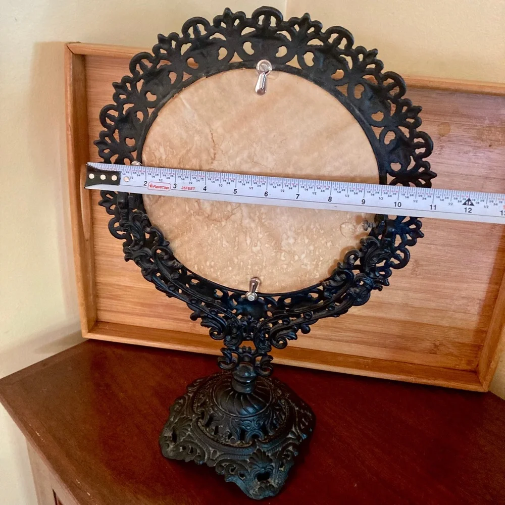Beautiful vintage black table mirror